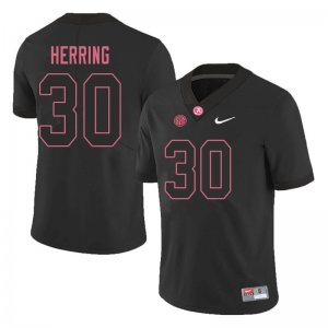 NCAA Men's Alabama Crimson Tide #30 Chris Herring Stitched College 2019 Nike Authentic Black Football Jersey NN17O71MW
